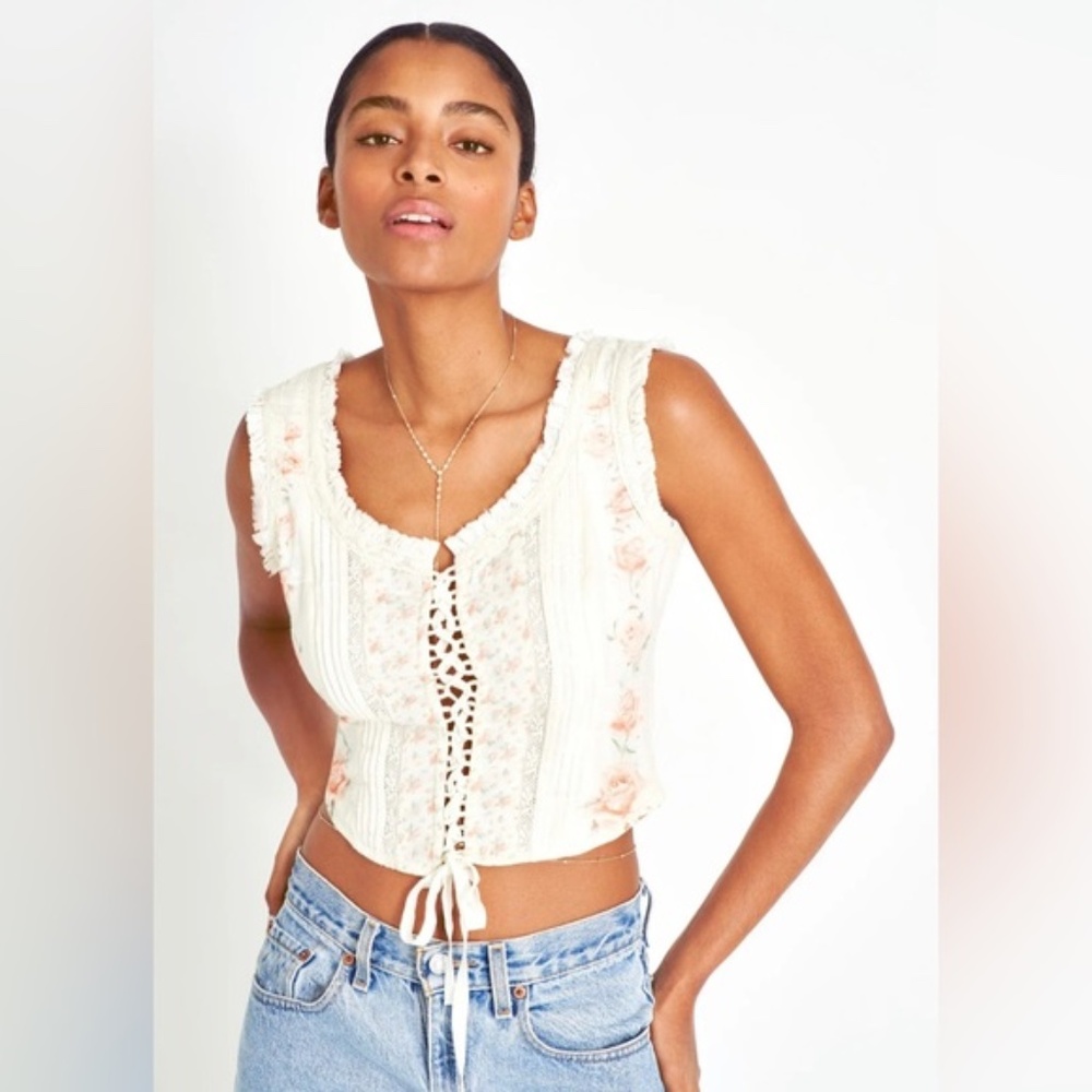 LoveShackFancy Corvette Bustier Top | Women’s Crop Top